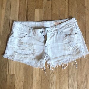 Siwy Camilla white distressed shorts size 28